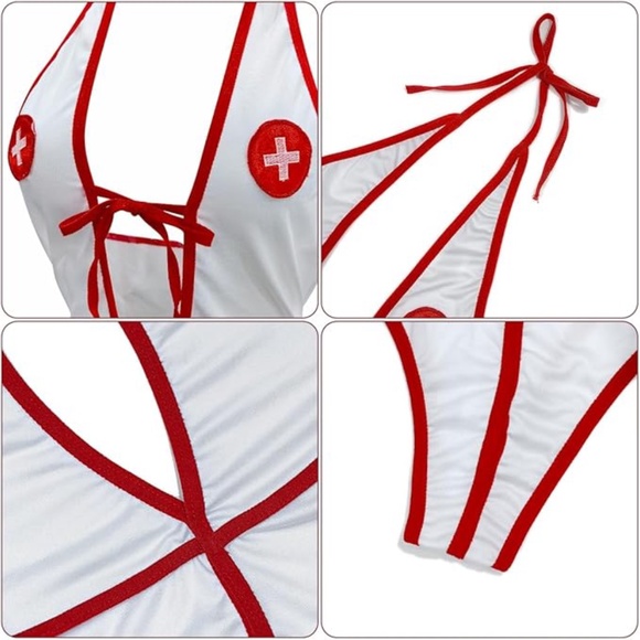 Women’s Nurse Lingerie Bodysuit - Picture 3 of 9